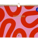 A-Journal 18 months Family Planner Flow Pink