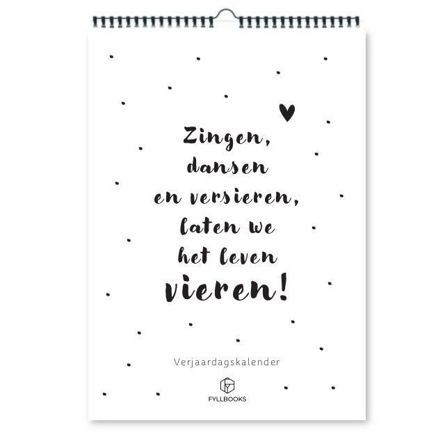 Fyllbooks Verjaardagskalender Zingen, dansen en versieren
