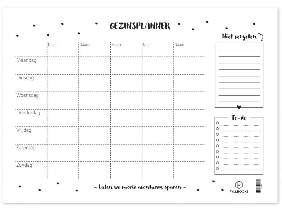 Gezinsplanner Fyllbooks