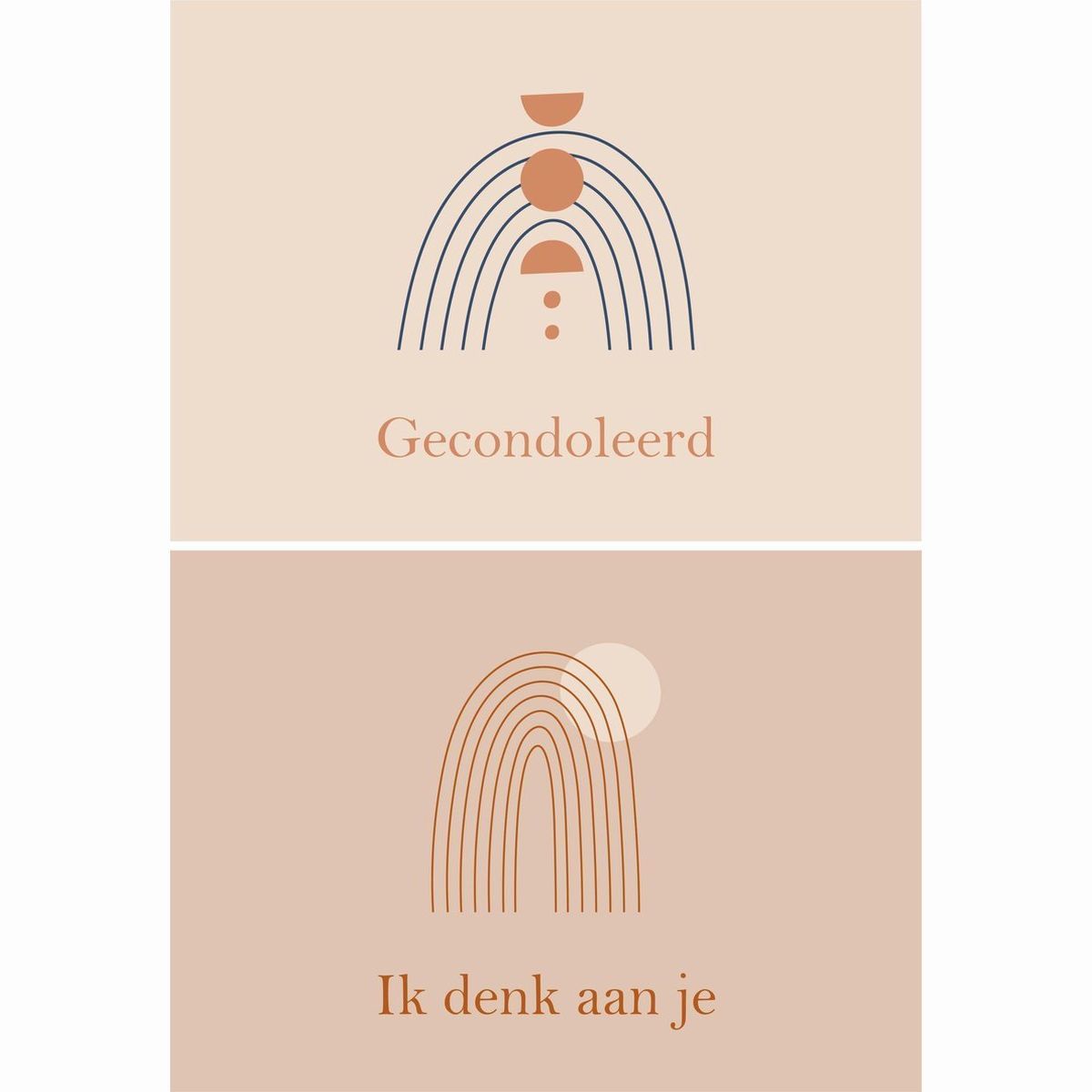 Fabrique a la Carte Wenskaarten Set – Condoleance – 10 Stuks – Met Envelop (1)