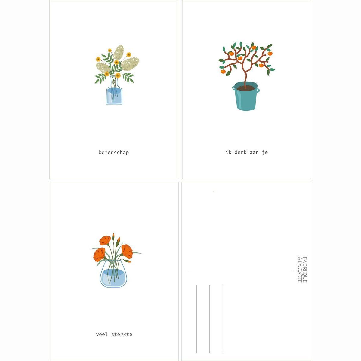 Fabrique a la Carte Wenskaarten set – Beterschap – 15 stuks (1)