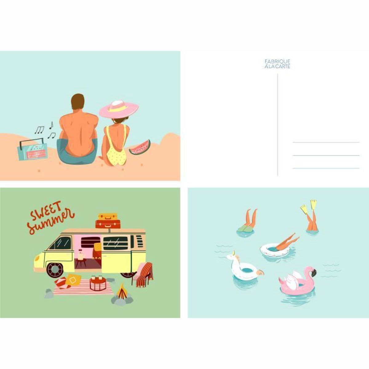Fabrique a la Carte Wenskaarten set – Zomer – 15 stuks (1)